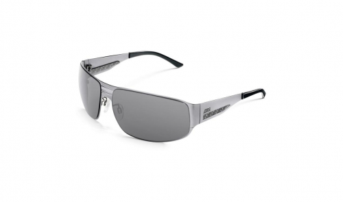 M Sunglasses  Frame Silvertone Lenses Greygreen-0
