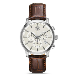 BMW Mens Chrono Watch Leather Brown-0