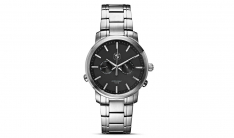 BMW Mens Watch Stainless steel with a black watch face-0
