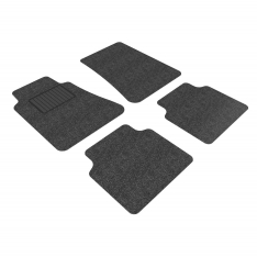 3D UNIVERSAL CAR MAT ANTI-SKID SAFETY WATER-PROOF DUKE C BLACK 4 PIECES-0