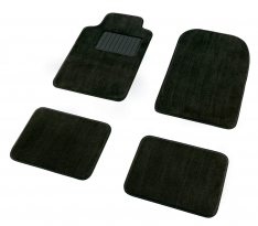 3D UNIVERSAL CAR MAT CHIC ANTI-SKID SAFETY WATER-PROOF BLACK 4 PIECES-0