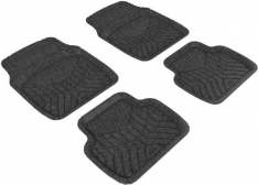 3D UNIVERSAL CAR MAT CUT-TO-FIT CLASSIC TRIM LINE DIRT PROTECTION ANTI-SKID BLACK-0