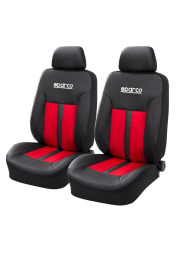 SPARCO 2 FRONT PU SEAT COVER RED-0