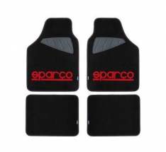 SPARCO CAR MATS BLACK/RED 2 LOGO-0