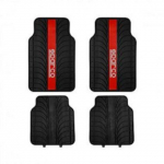 SPARCO PVC CAR MATS BLACK/RED-0