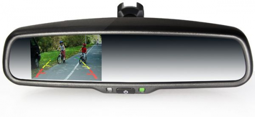 ALMANI REAR VIEW MIRROR WITH LCD TFT Mirror Color Screen-0