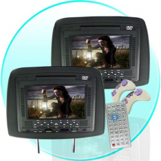 Clayton Headrest DVD and Monitor Compatible with all Cars ( BLACK )-0