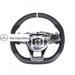 MERCEDES BENZ C-CLASS AMG PERFORMANCE WHEEL LEATHER Black with Grey-0