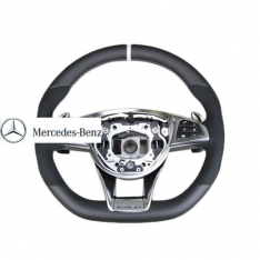 MERCEDES BENZ C-CLASS AMG PERFORMANCE WHEEL LEATHER Black with Grey-0