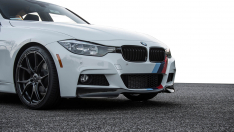 BMW 3 SERIES (F30/F31) M-Tech V-Style VRS Aero Front Add On Spoiler Carbon Fiber PP 1x1 Glossy-0