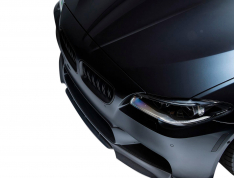 BMW 5 SERIES (F10/F11) M5 V-Style VRS Aero Front Add On Spoiler Carbon Fiber PP 2x2 Glossy-0
