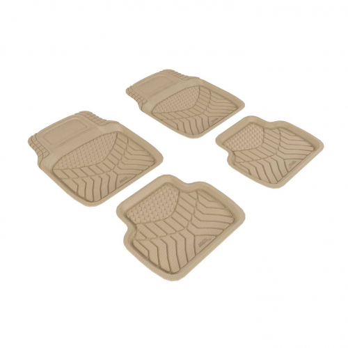 3D UNIVERSAL CAR MAT CUT-TO-FIT TRIM LINE DIRT PROTECTION ANTISKID BEIGE-0