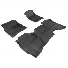 3D CHEVROLET-SILVERADO-1500 DOUBLE CAB CUSTOM FIT CAR MAT BLACK-0
