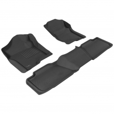 3D CHEVROLET-TAHOE 2WD LT CUSTOM FIT CAR MAT BLACK 2011 - 2014-0