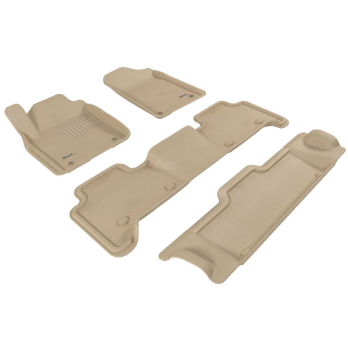 3D INFINITI- QX56(QX80)/ NISSAN PATROL CUSTOM FIT CAR MAT BEIGE 2011 - 2016+-0