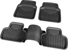 3D Universal Car Mat cut-to-fit trim line dirt protection antiskid Black-0